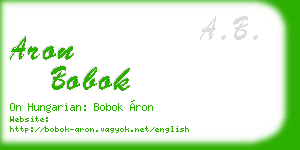 aron bobok business card